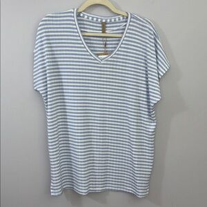 SOYACONCEPT blue & white striped top NWT size medium